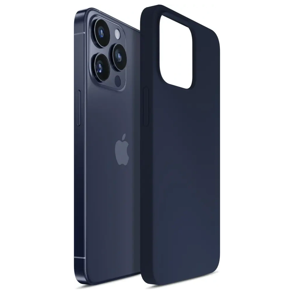 Etui 3MK Silicone Case do Apple iPhone 16 Pro granatowy