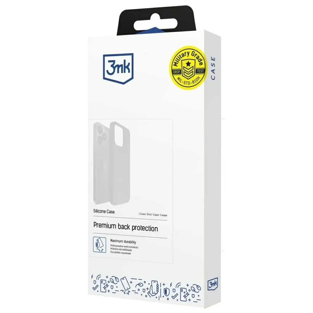 Etui 3MK Silicone Case do Apple iPhone 16 Pro granatowy