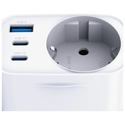 3MK Hyper Comfort Ladegerät 30W AC, USB-A, 2xUSB-C PD QC3.0 weiß