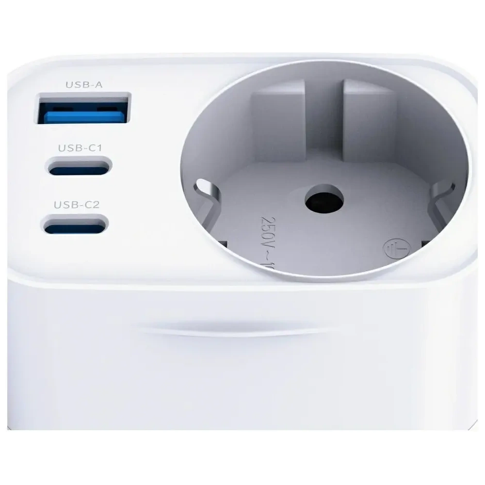 Adapter sieciowy 3MK Hyper Comfort Charger 30W AC, USB-A, 2xUSB-C PD QC3.0 biały