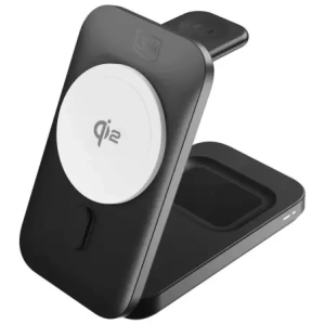 3MK MagRocket 3-in-1 15W Qi2 MPP Schwarz Wireless Charger