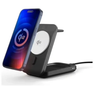 3MK MagRocket 3-in-1 15W Qi2 MPP Schwarz Wireless Charger