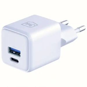 Ładowarka sieciowa 3MK Hyper GaN Charger 20W USB-A, USB-C PD QC4+ biały