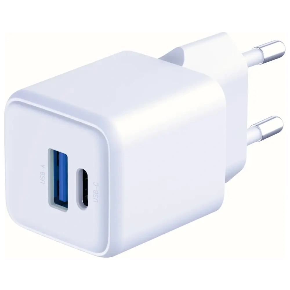 Ładowarka sieciowa 3MK Hyper GaN Charger 20W USB-A, USB-C PD QC4+ biały
