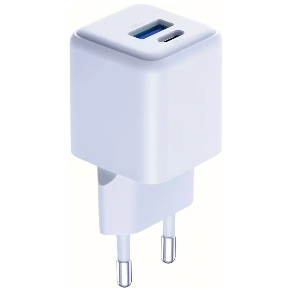 Ładowarka sieciowa 3MK Hyper GaN Charger 20W USB-A, USB-C PD QC4+ biały