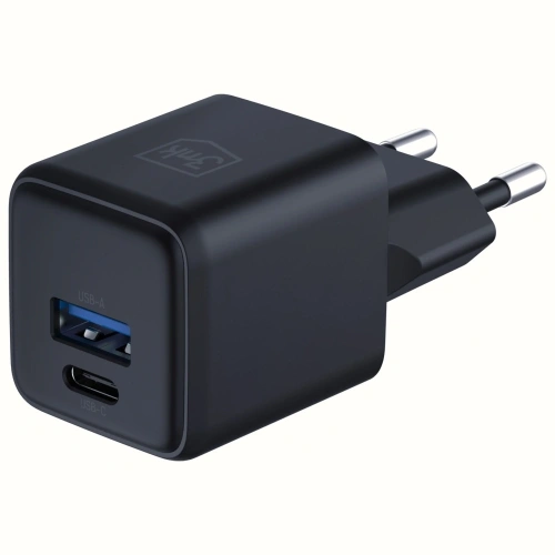 3MK Hyper GaN Charger 20W USB-A, USB-C PD QC4+ black