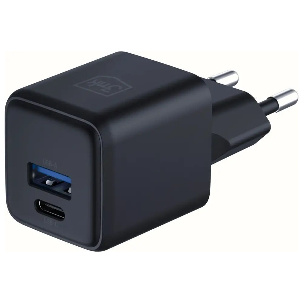 Ładowarka sieciowa 3MK Hyper GaN Charger 20W USB-A, USB-C PD QC4+ czarny