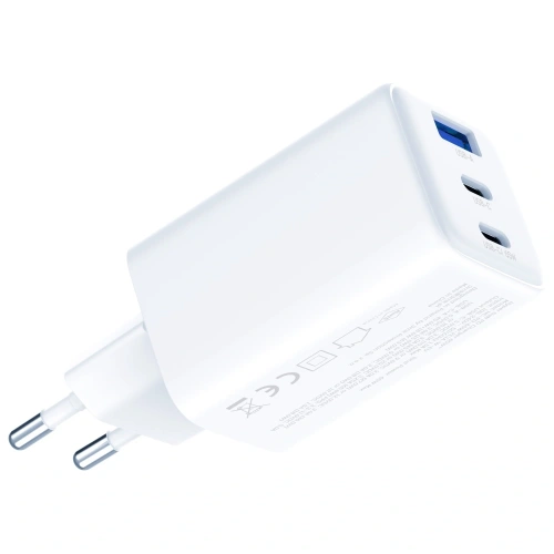 3MK Hyper GaN Charger 65W USB-A, 2xUSB-C PD QC4+ white