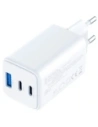 Încărcător 3MK Hyper GaN 65W USB-A, 2xUSB-C PD QC4+ alb