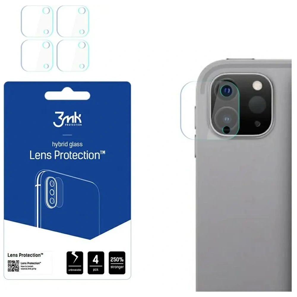 Ochrona na obiektyw aparatu 3MK Lens Protect do Apple iPad Pro 12.9” 4 / 5 / 6 / 2020-2022 [4 PACK]
