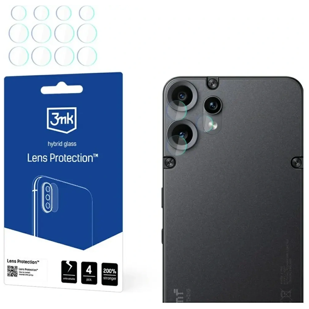 Ochrona na obiektyw aparatu 3MK Lens Protect do CMF Phone 2 Pro by Nothing [4 PACK]