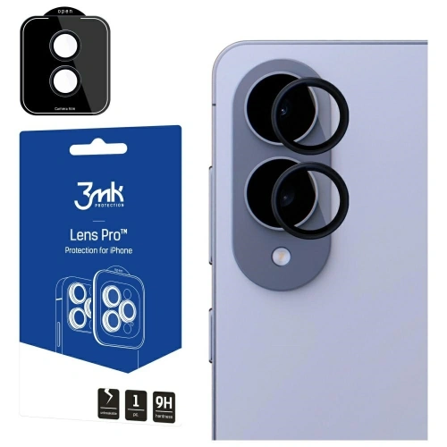 Szkło hybrydowe na obiektyw aparatu 3MK Lens Protection Pro do Samsung Galaxy S25 Edge czarny