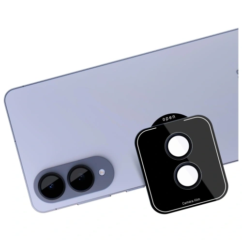 Szkło hybrydowe na obiektyw aparatu 3MK Lens Protection Pro do Samsung Galaxy S25 Edge czarny