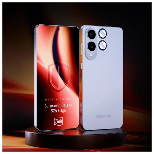 Szkło hybrydowe na obiektyw aparatu 3MK Lens Protection Pro do Samsung Galaxy S25 Edge czarny