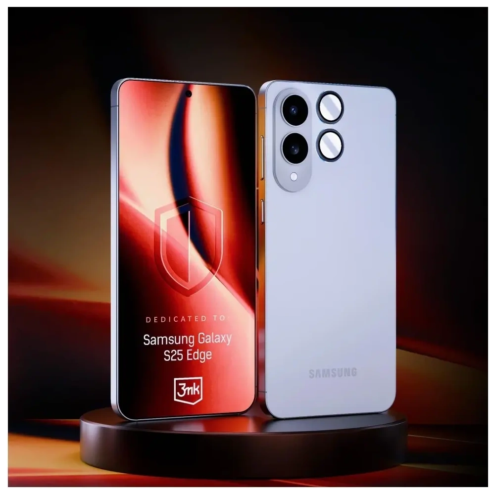 Szkło hartowane na obiektyw aparatu 3MK Lens Protection Pro do Samsung Galaxy S25 Edge czarny