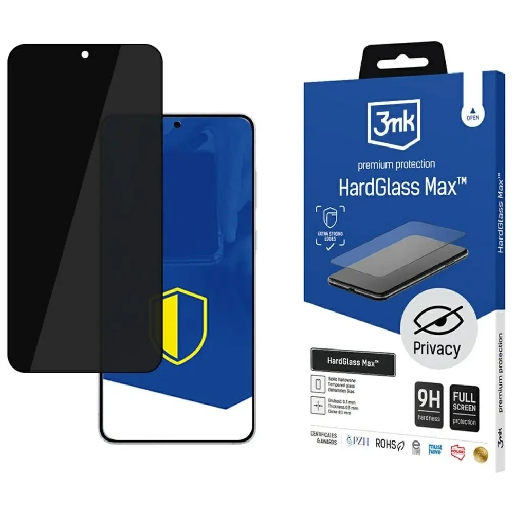 Szkło hartowane 3MK HardGlass Max Privacy do Samsung Galaxy S25 Edge czarny