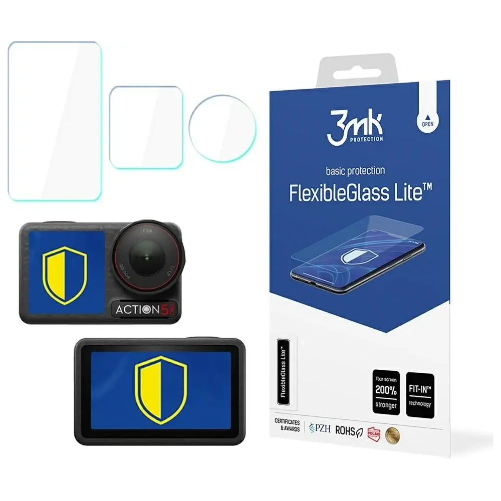 Szkło hybrydowe 3MK CamProtect do DJI Osmo Action 5 Pro