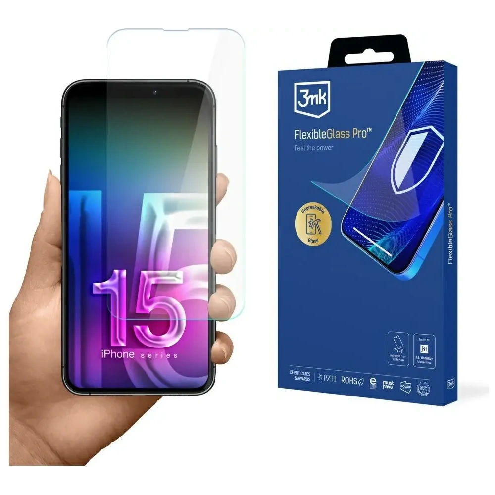 Szkło hybrydowe 3MK FlexibleGlass Pro do Apple iPhone 15 Pro