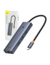 Baseus UltraJoy 4-in-1 Hub USB-C / 3xUSB-A 3.0, RJ45 (gray)