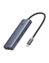 Baseus UltraJoy 4-in-1 Hub USB-C / 3xUSB-A 3.0, RJ45 (gray)