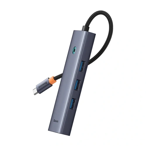 Baseus UltraJoy 4-in-1 Hub USB-C / 3xUSB-A 3.0, RJ45 (gray)