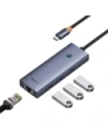 Baseus UltraJoy 4-in-1 Hub USB-C / 3xUSB-A 3.0, RJ45 (gray)