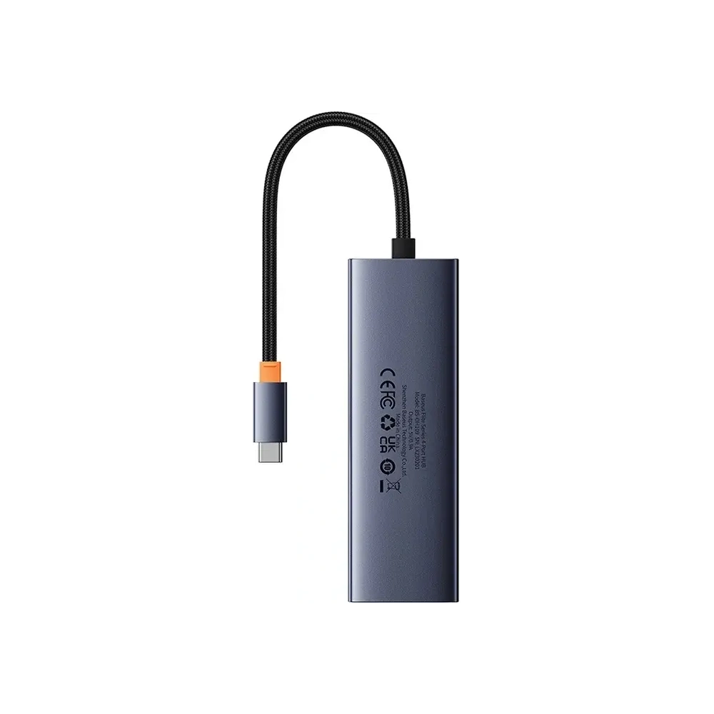Hub 4w1 Baseus UltraJoy USB-C / 3xUSB-A 3.0, RJ45 (szary)