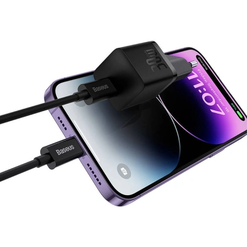 Încărcător de perete Baseus GaN5 30W USB-C (negru)