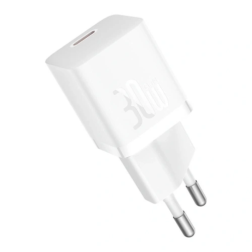 Încărcător de perete Baseus GaN5 30W USB-C (alb)