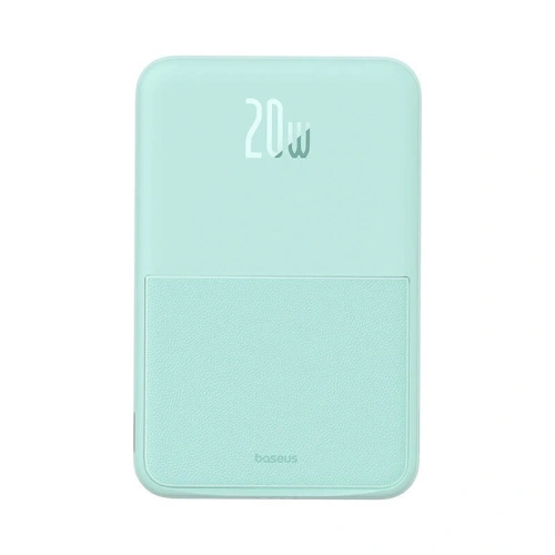 Powerbank magnetyczny z podstawką Baseus MagPro Magnetic 5000mAh 20W MagSafe (miętowy)