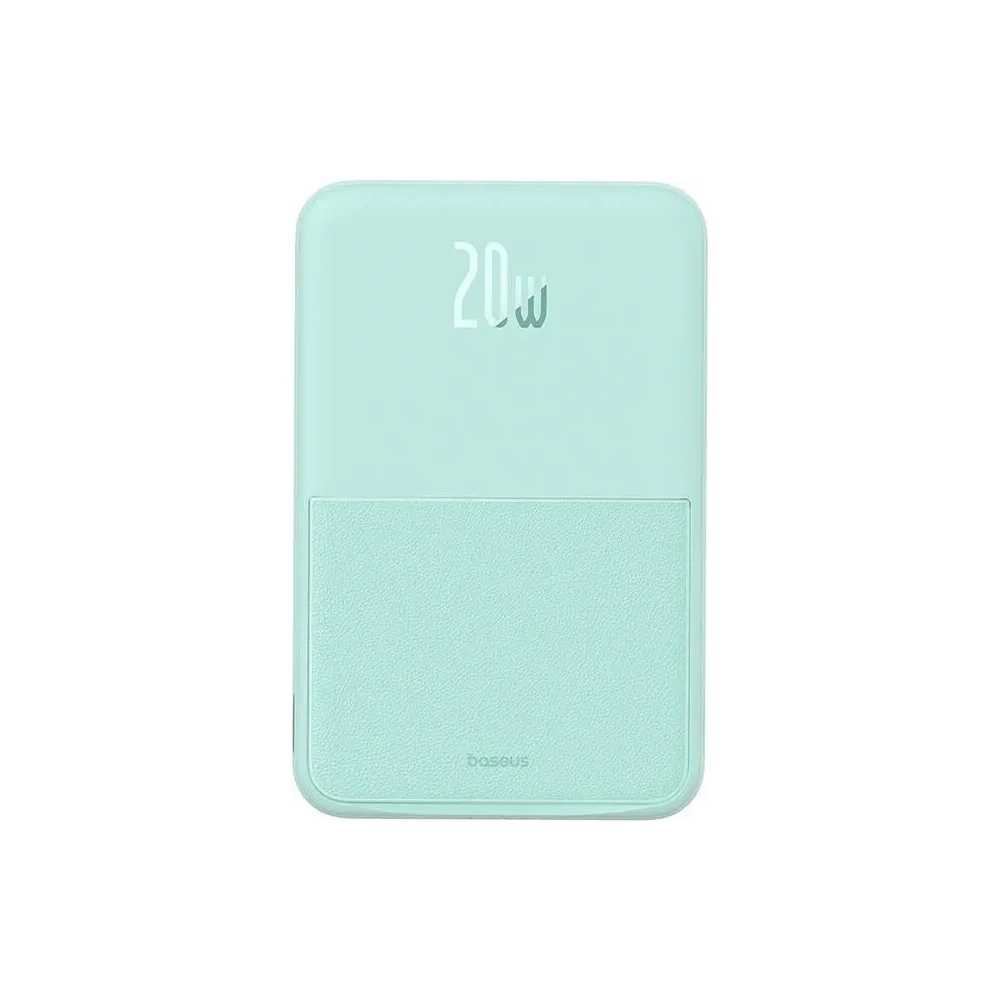 Powerbank magnetyczny z podstawką Baseus MagPro Magnetic 5000mAh 20W MagSafe (miętowy)