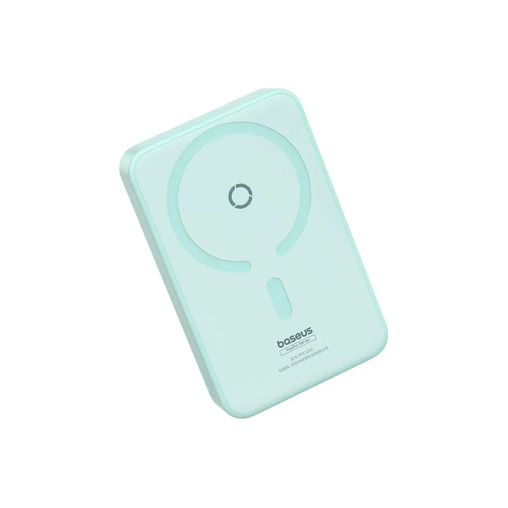 Powerbank magnetyczny z podstawką Baseus MagPro Magnetic 5000mAh 20W MagSafe (miętowy)
