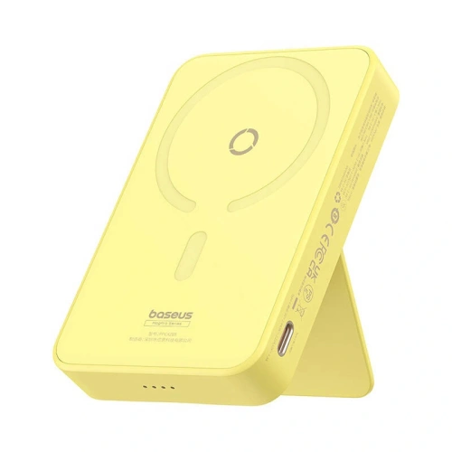 Powerbank magnetyczny z podstawką Baseus MagPro Magnetic 5000mAh 20W MagSafe (żółty)