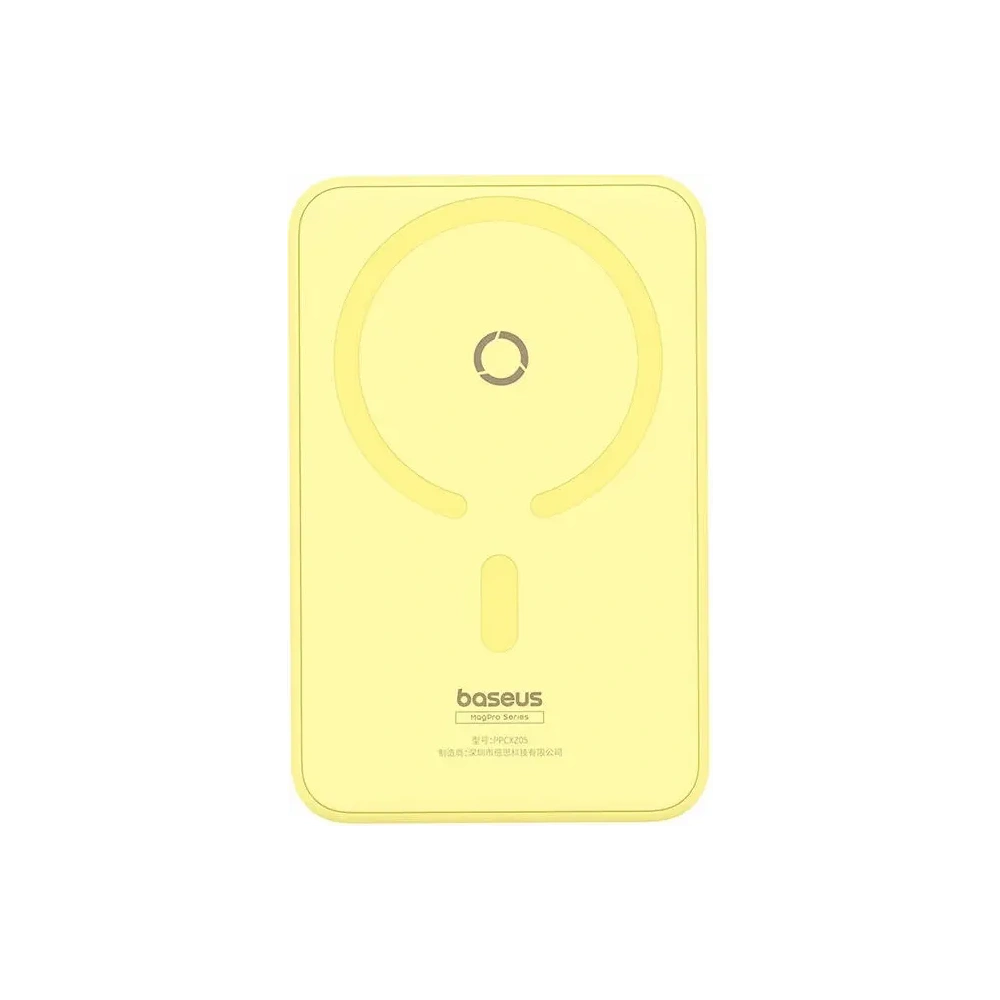 Powerbank magnetyczny z podstawką Baseus MagPro Magnetic 5000mAh 20W MagSafe (żółty)
