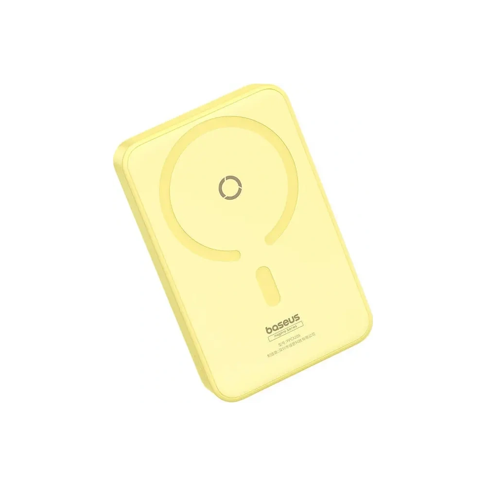 Powerbank magnetyczny z podstawką Baseus MagPro Magnetic 5000mAh 20W MagSafe (żółty)
