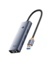 Baseus UltraJoy Series Lite Hub 4-Port USB-A / 3xUSB-A 3.0, RJ45, USB-C 5V (gray)