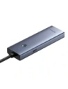 Baseus UltraJoy Series Lite Hub 4-Port USB-A / 3xUSB-A 3.0, RJ45, USB-C 5V (gray)