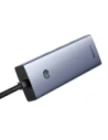 Baseus UltraJoy Sorozat Lite Hub 4-Port USB-A / 3xUSB-A 3.0, RJ45, USB-C 5V (szürke)