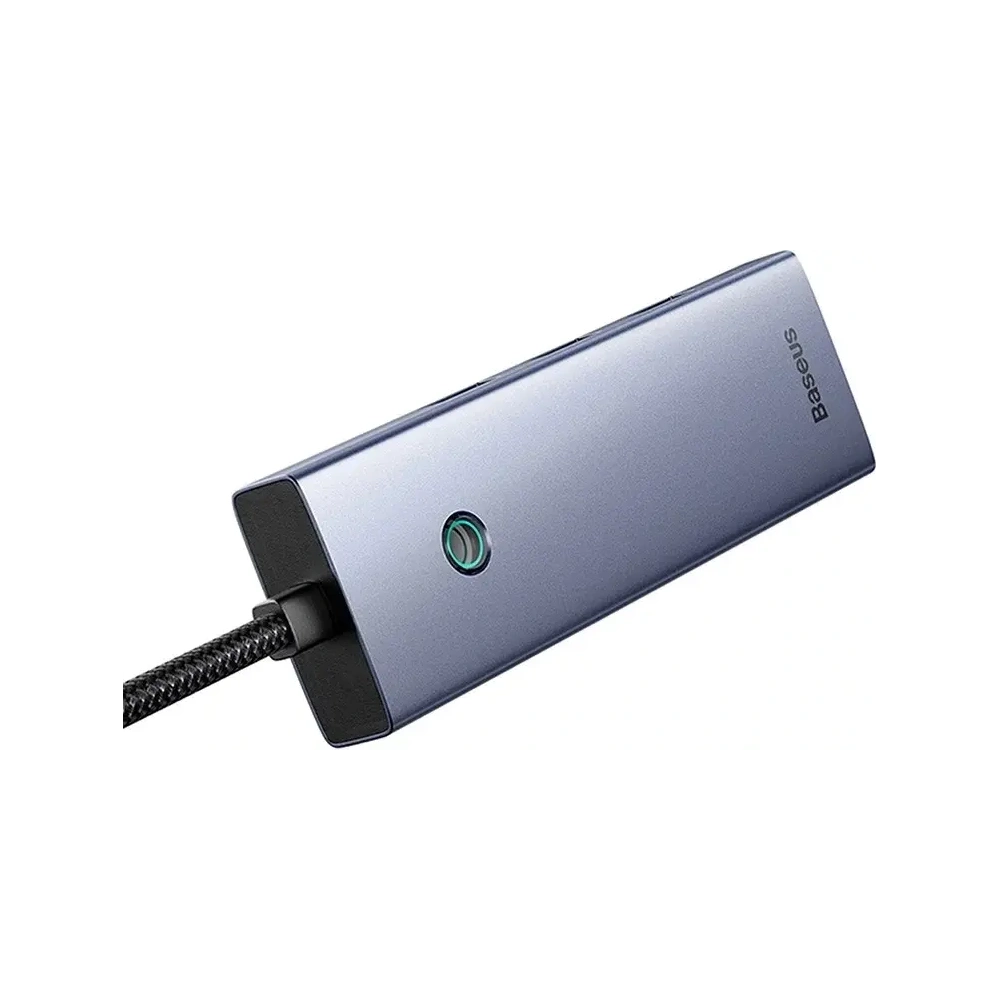 Hub Baseus UltraJoy Series Lite 4-Port USB-A / 3xUSB-A 3.0, RJ45, USB-C 5V (szary)