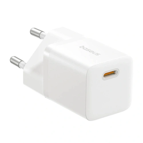 Baseus GaN5 Mini 1C 25W USB-C Nástěnná nabíječka (bílá)