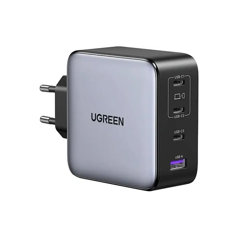 Ładowarka sieciowa UGREEN GaN 200W USB-A, 3xUSB-C (szara)