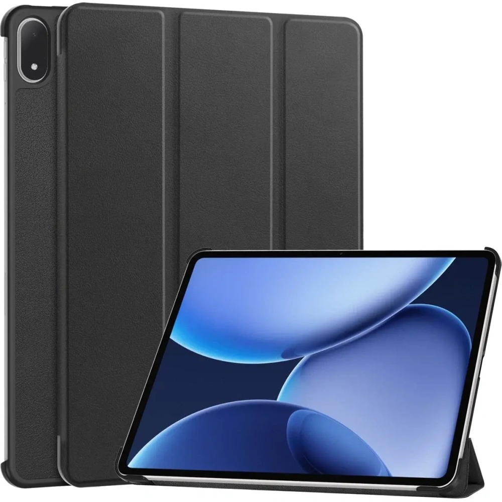 Etui z klapką Bizon Case Tab Croc do OnePlus Pad 3 / 2 Pro / OPPO Pad 4 / 4 Pro czarne