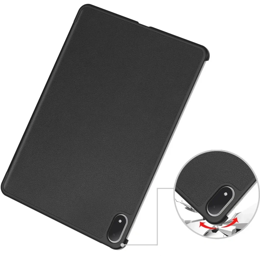 Etui z klapką Bizon Case Tab Croc do OnePlus Pad 3 / 2 Pro / OPPO Pad 4 / 4 Pro czarne