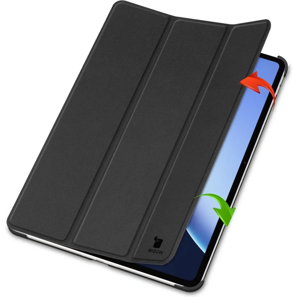 Etui z klapką Bizon Case Tab Croc do OnePlus Pad 3 / 2 Pro / OPPO Pad 4 / 4 Pro czarne