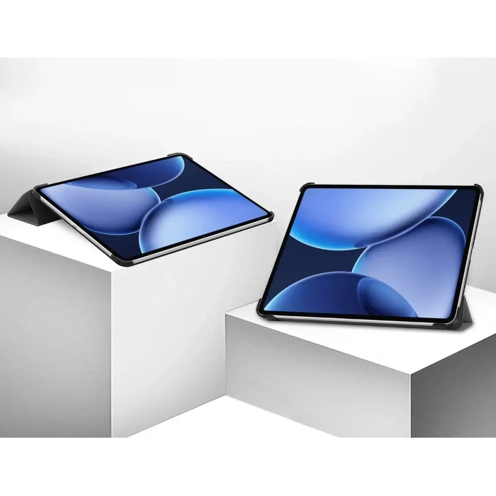 Etui z klapką Bizon Case Tab Croc do OnePlus Pad 3 / 2 Pro / OPPO Pad 4 / 4 Pro szare