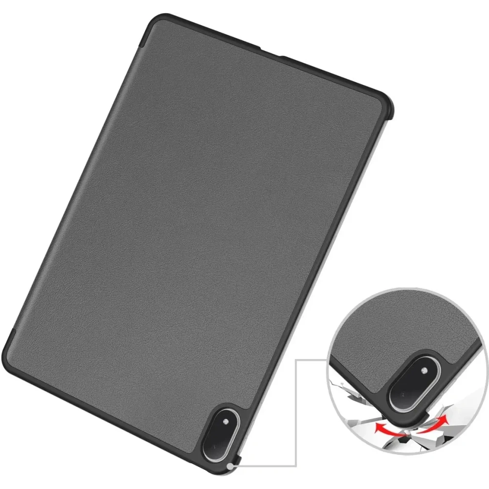 Etui z klapką Bizon Case Tab Croc do OnePlus Pad 3 / 2 Pro / OPPO Pad 4 / 4 Pro szare