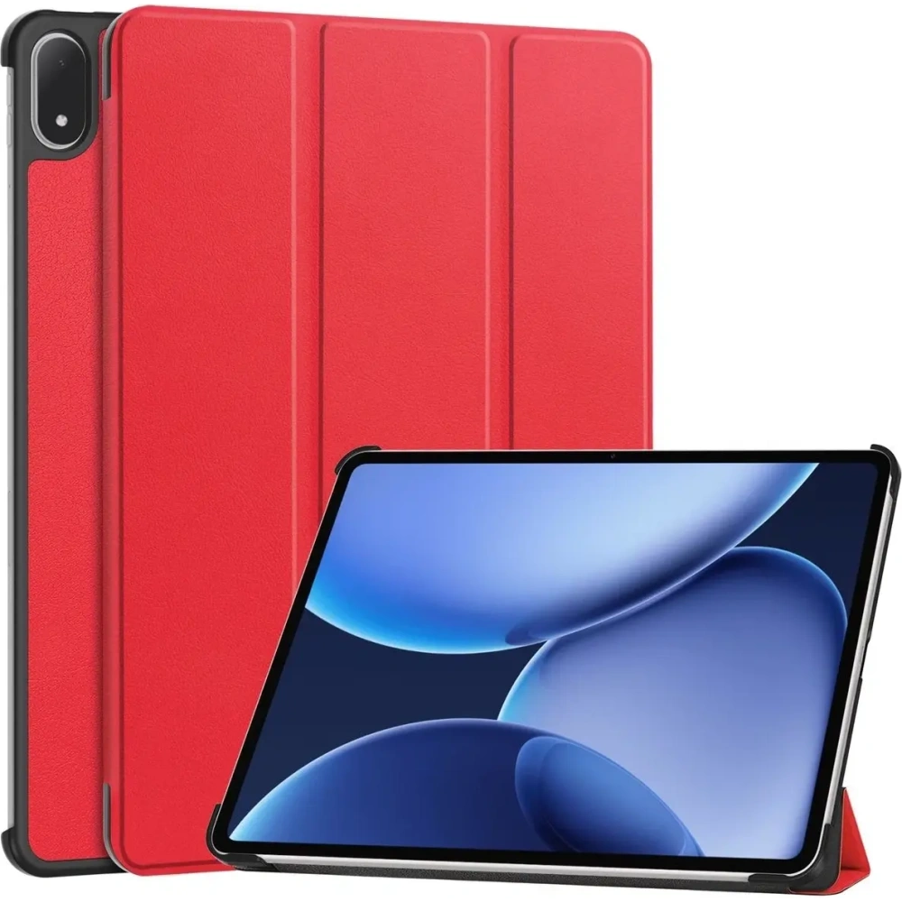 Etui z klapką Bizon Case Tab Croc do OnePlus Pad 3 / 2 Pro / OPPO Pad 4 / 4 Pro czerwone