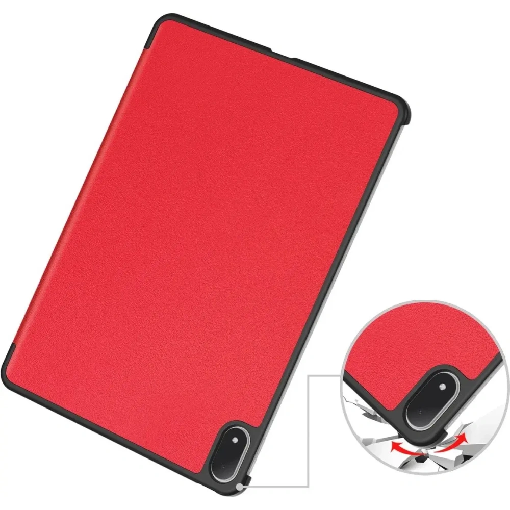 Etui z klapką Bizon Case Tab Croc do OnePlus Pad 3 / 2 Pro / OPPO Pad 4 / 4 Pro czerwone