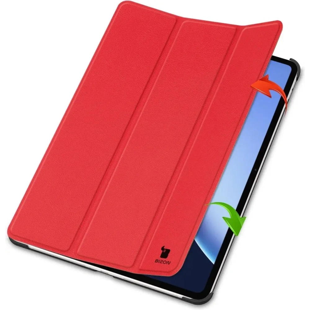 Etui z klapką Bizon Case Tab Croc do OnePlus Pad 3 / 2 Pro / OPPO Pad 4 / 4 Pro czerwone