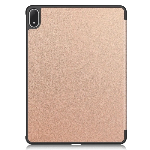 Etui z klapką Bizon Case Tab Croc do OnePlus Pad 3 / 2 Pro / OPPO Pad 4 / 4 Pro różowozłote